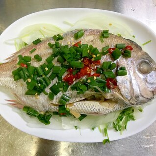 ナンプラー使用♬鯛蒸し 東南アジア風